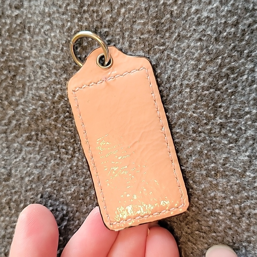 Coach leather hangtags - bundle of 2...peach & grey - Picture 5 of 6